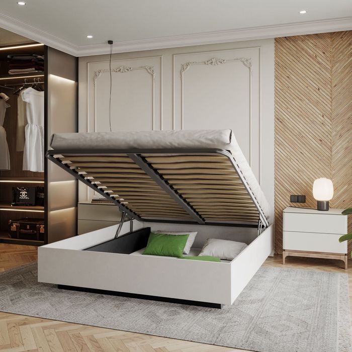 Łóżko Lewitujące Podnoszone z Pojemnikiem Małżeńskie 120/140/160/180