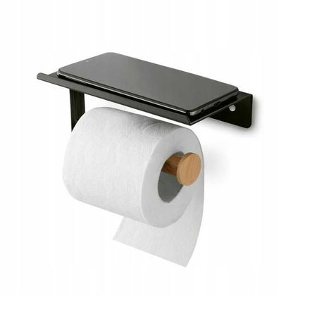 Uchwyt na papier toaletowy z półeczką, WC