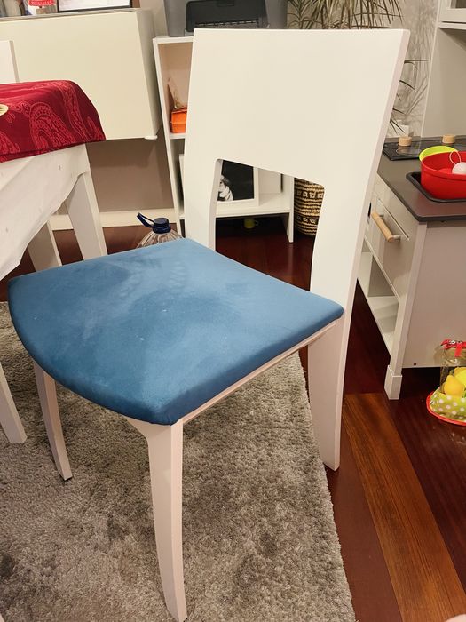 Mesa de jantar em vidro extensivel + 6 cadeiras