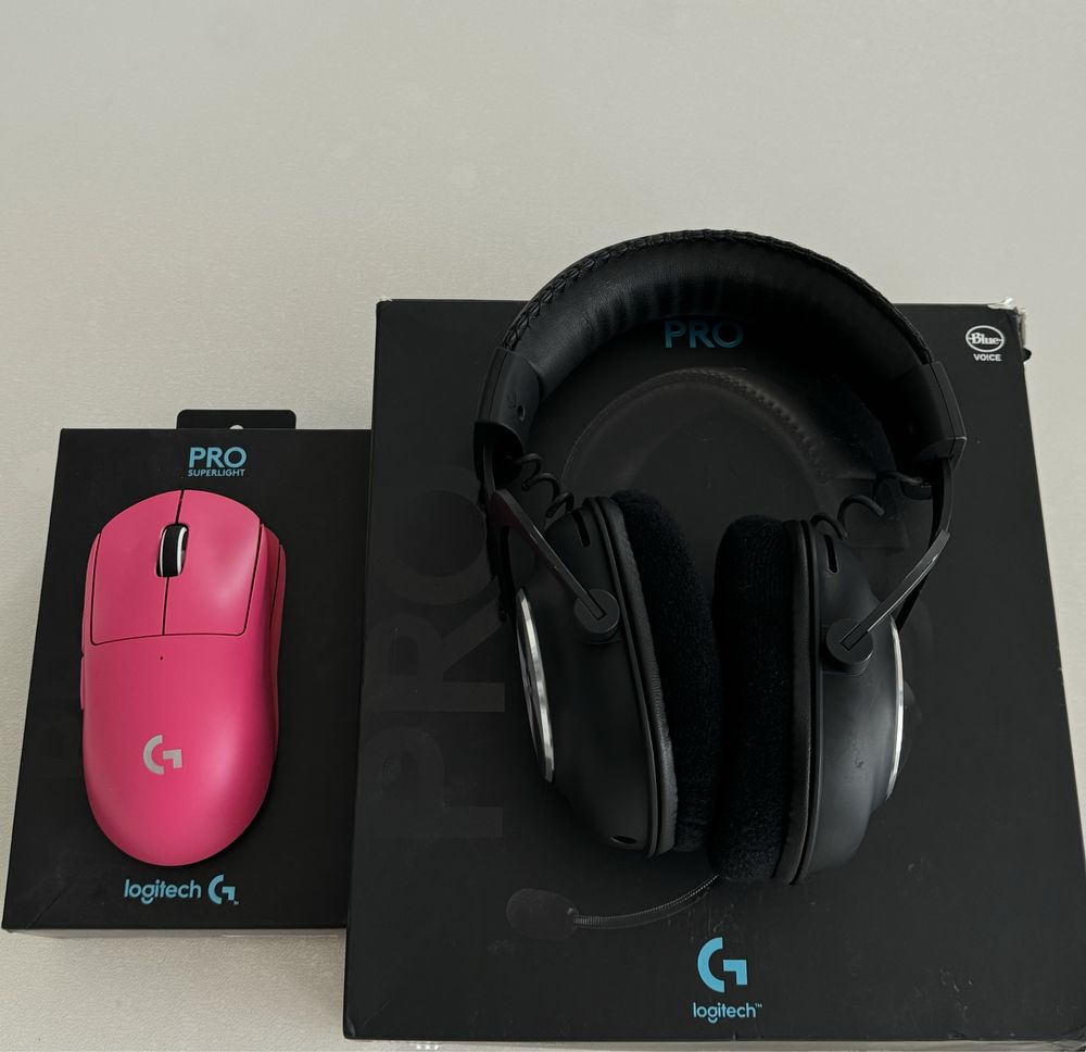 Наушники Logitech g pro x|Мышь Logitech g pro superlight комплектом