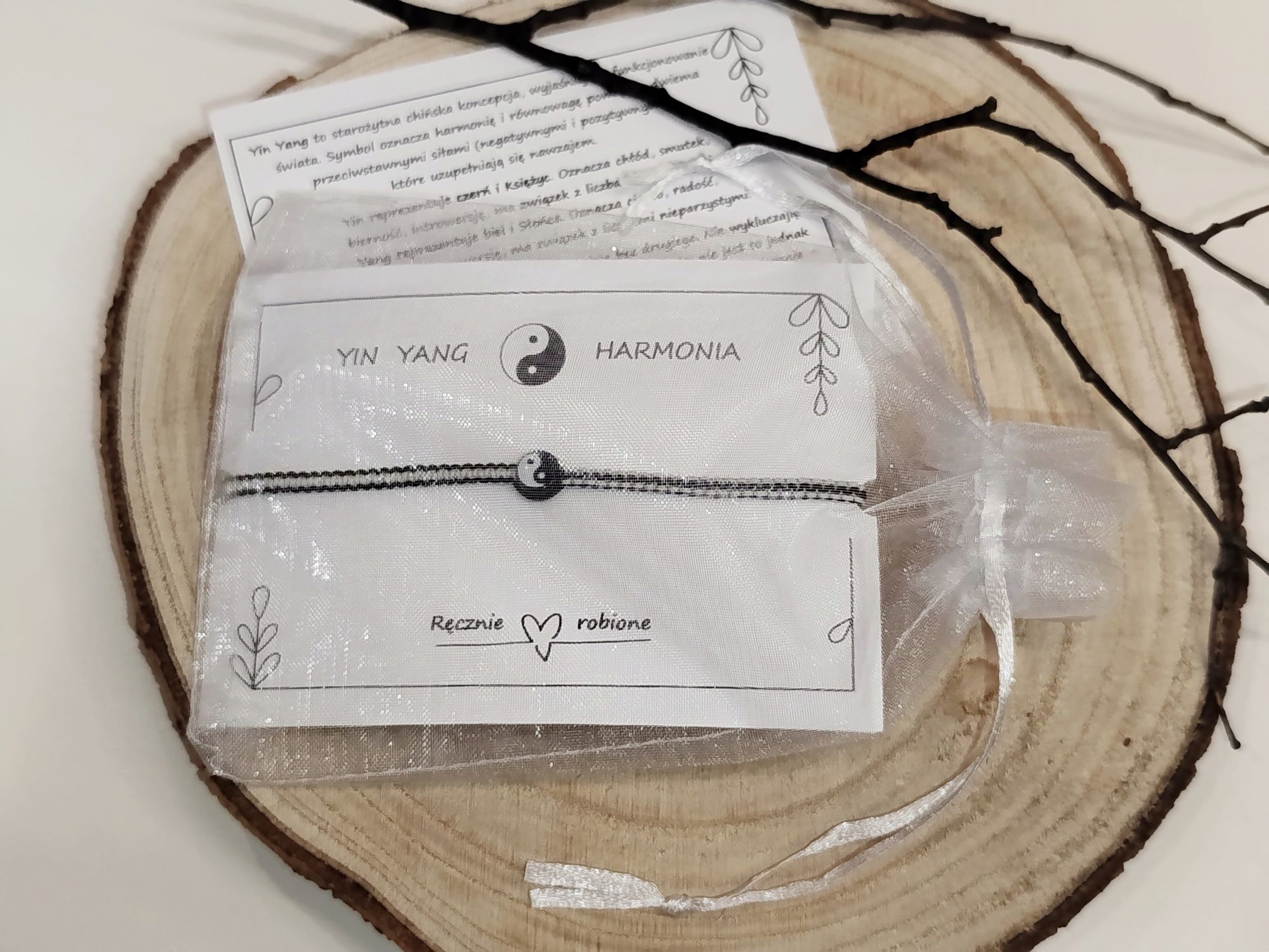 Bransoletka handmade Yin Yang harmonia [nr 2] makrama