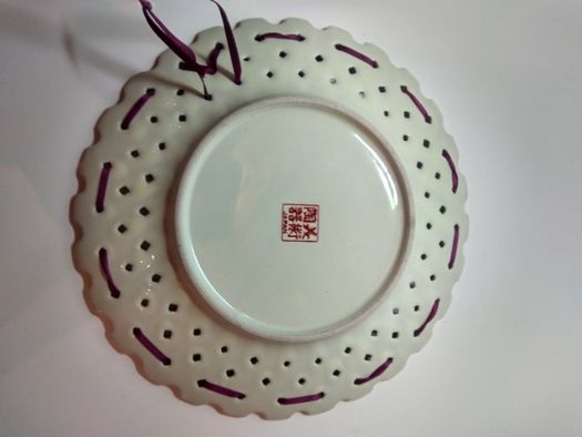 Japoński talerzyk ażurowy porcelana –unikat Japan