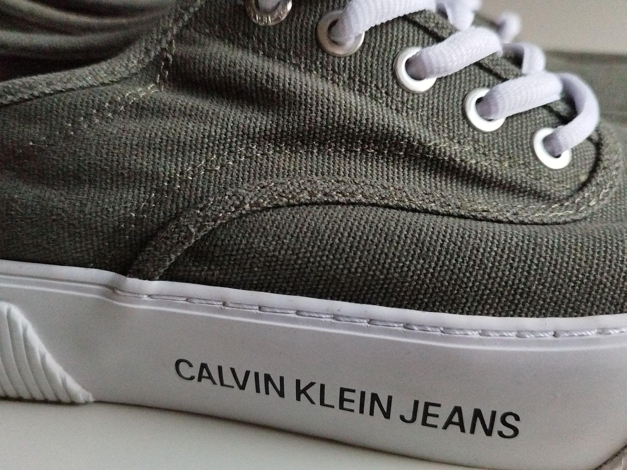 Sneakersy dark olive Calvin Klein 41