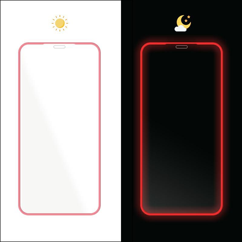 Szkło Hartowane Fluo Glass Do Iphone 12 Pro Max 6,7" Czerwona Ramka