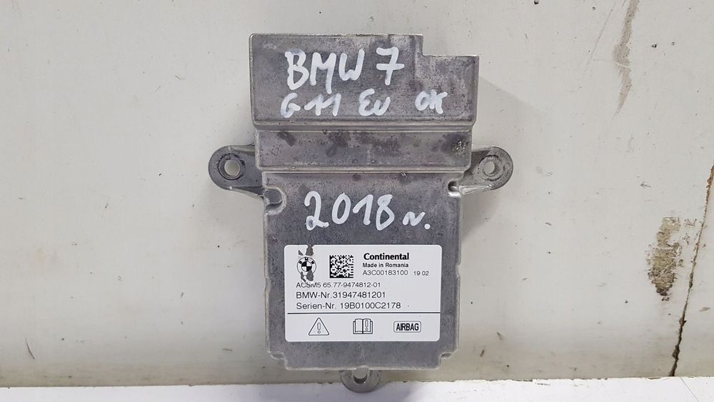 moduł poduszek BMW 7 G11 9474812