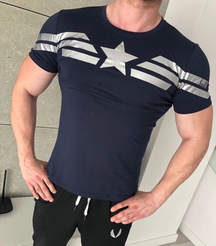 Koszulka Termoaktywna AVENGERS MMA NA SIŁOWNIE Captain America