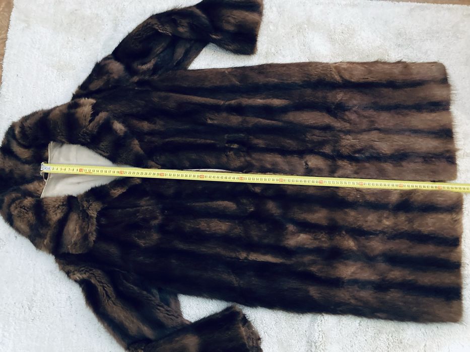 Czekoladowe futro naturalne L40
