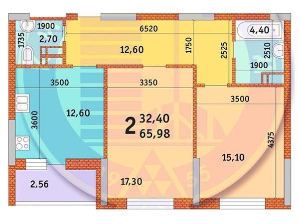 Продаж 2к квартири 66 кв. м на вул. Сергія Данченка 30