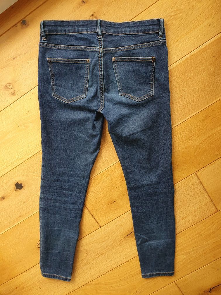 Spodnie jeansowe dżinsowe niebieskie damskie skinny fit Diverse 38