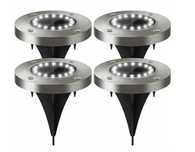 Zestaw 4x LAMPA SOLARNA LED OGRODOWA | Wbijane | Czujnik zmierzchu |