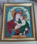 Ікона Божої матері Києво-Братська вишита бісером