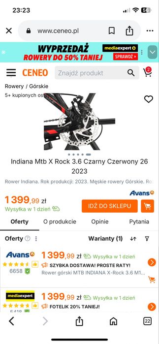 Rower indiana w stanie idealnym