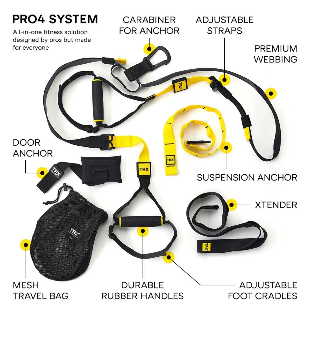 TRX Pro suspensão training kit profissional Novo