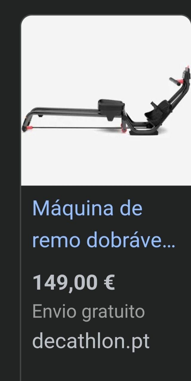 Máquina remo desdobrável