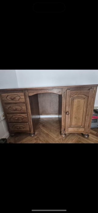 Biurko drewniane w stylu klasycznym / rustykalnym