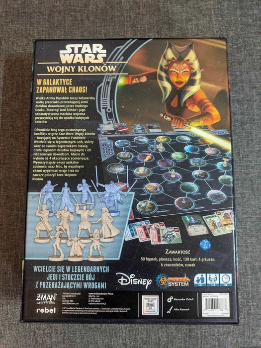 Gra planszowa Star Wars - Wojny Klonów + KOSZULKI, stan IDEALNY