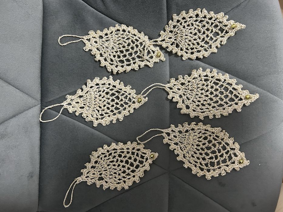 Szyszka robiona na szydełku 7 szt.