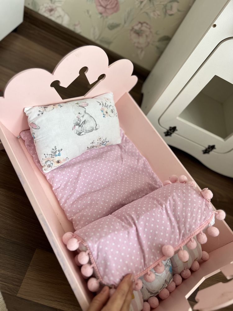 Ліжко для ляльки + постіль
