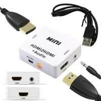 Rozdzielacz obrazu i dźwięku z HDMI na HDMI + jack 3,5mm