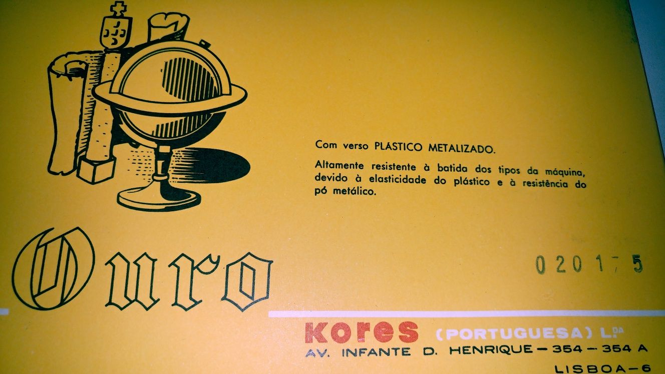 Papel Químico Kores preto  3 embalagens de 100 quimicos