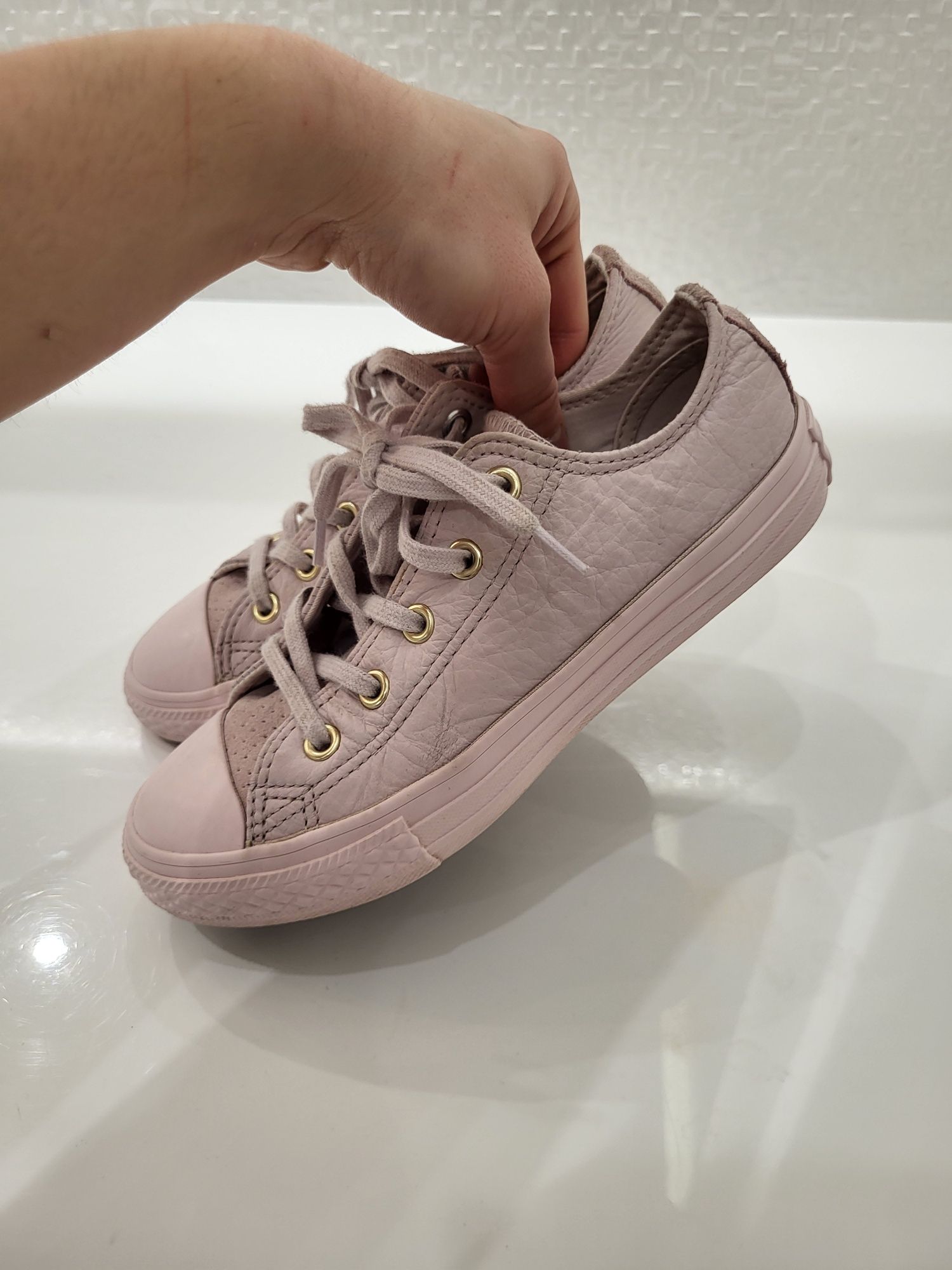 Buty Converse 31,5 skóra naturalna różowe róż trampki sneakersy