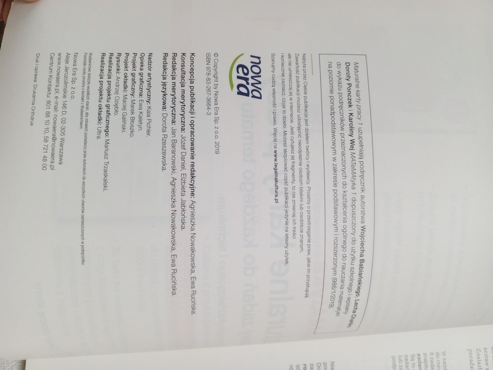 Matematyka 1 Maturalne karty pracy Nowa Era