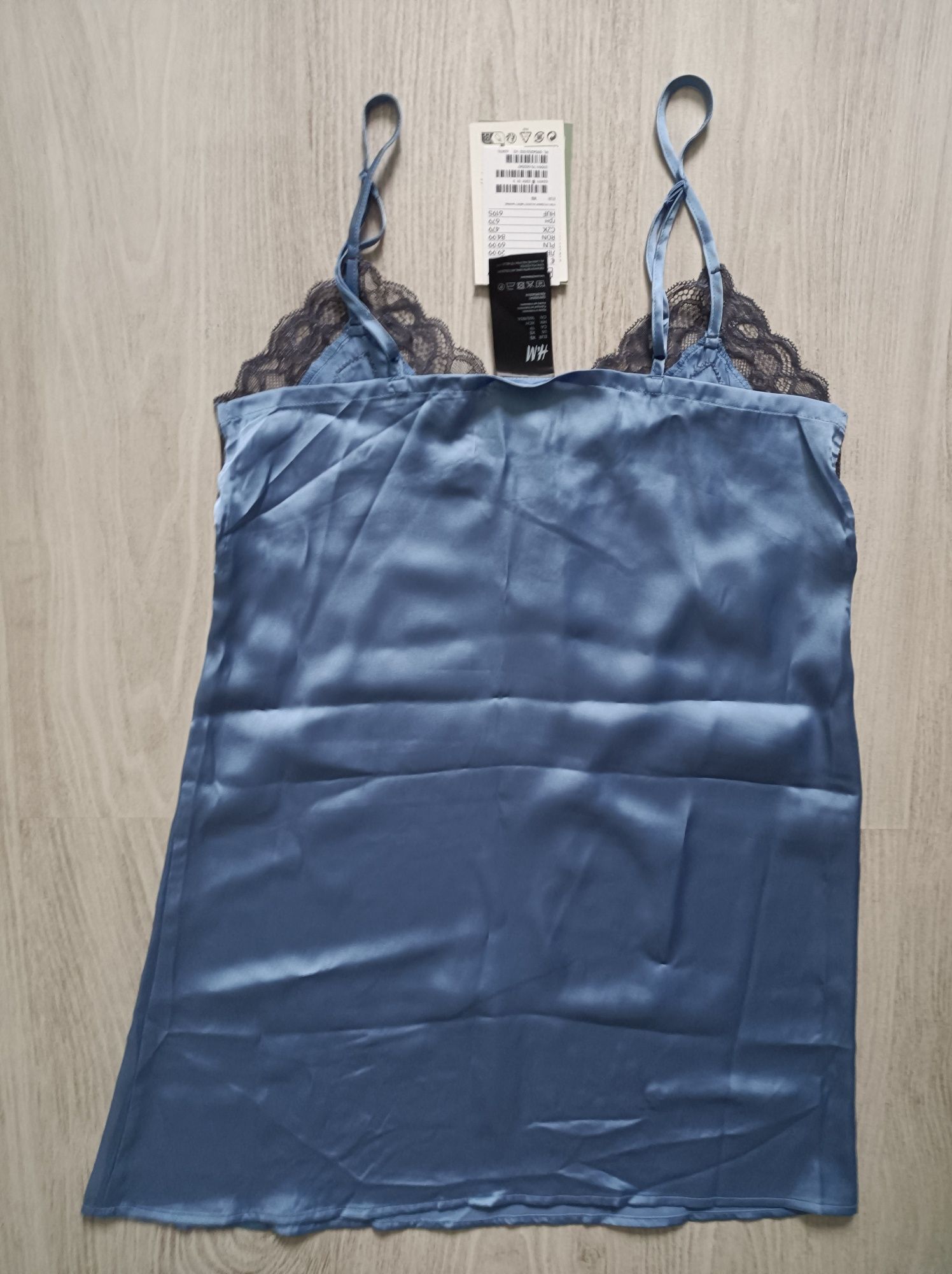 Satynowa koszulka nocna r.XS NOWA! H&M 30zł.