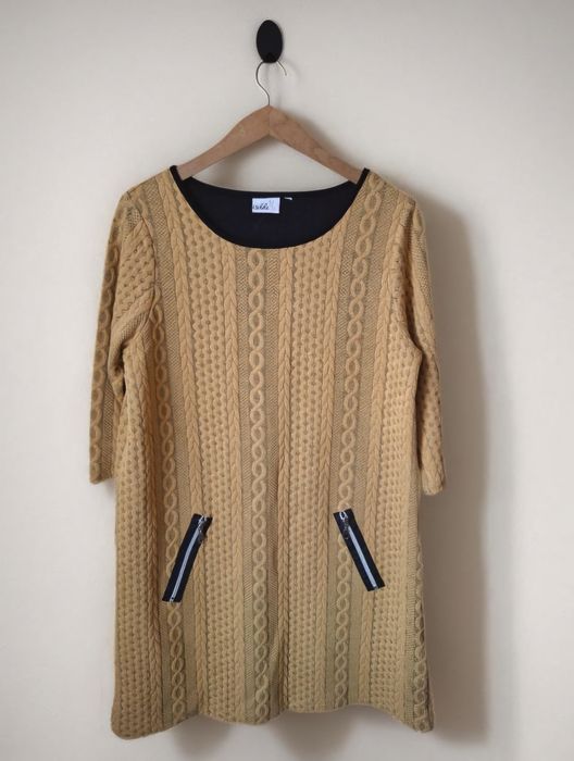 Śliczna sukienka jasnożółta zamki Isolde 46/48