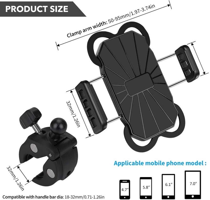 Novos! Suporte móvel mota trotinete bicicleta rotação 360°