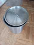 Garnek gastronomiczny 35L 36x36cm stal nierdzewna srebrny