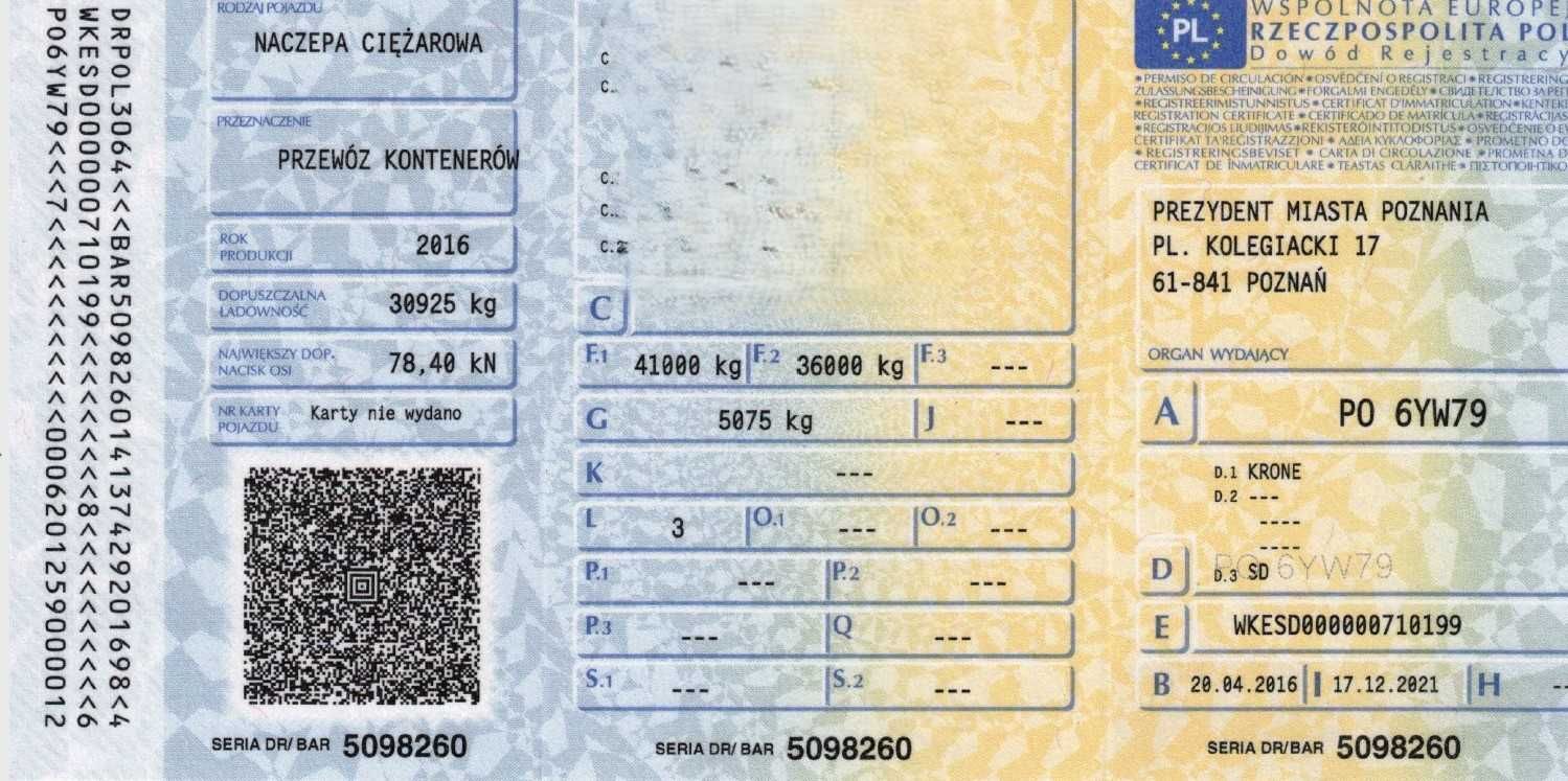 Bezgotówkowy wynajem z OC Sprawcy - NACZEPA KRONE SD PODKONTENERÓWKA