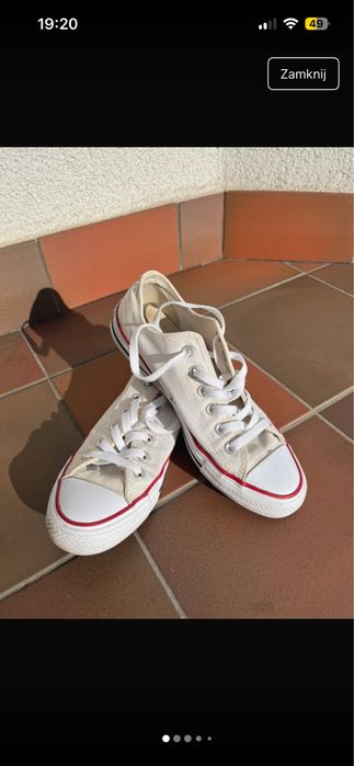 Białe krótkie Converse All Star rozmiar 39.5