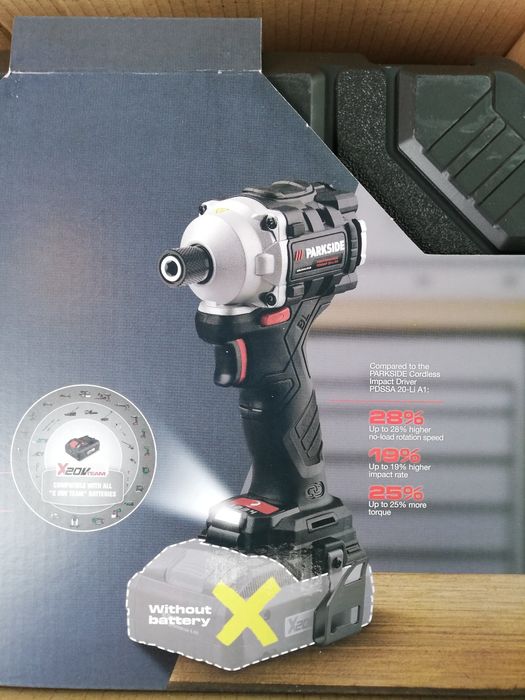 Aparafusadora de impacto Parkside Performance 20v nova