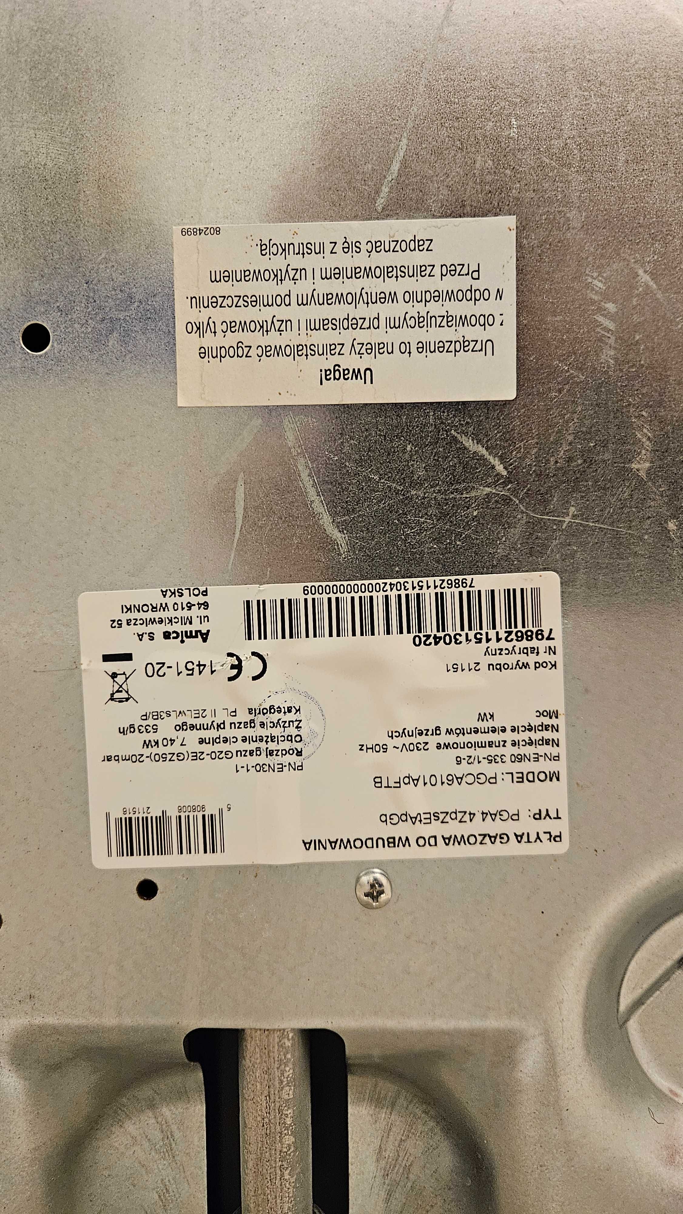 Płyta gazowa AMICA PGCA6101ApFTB