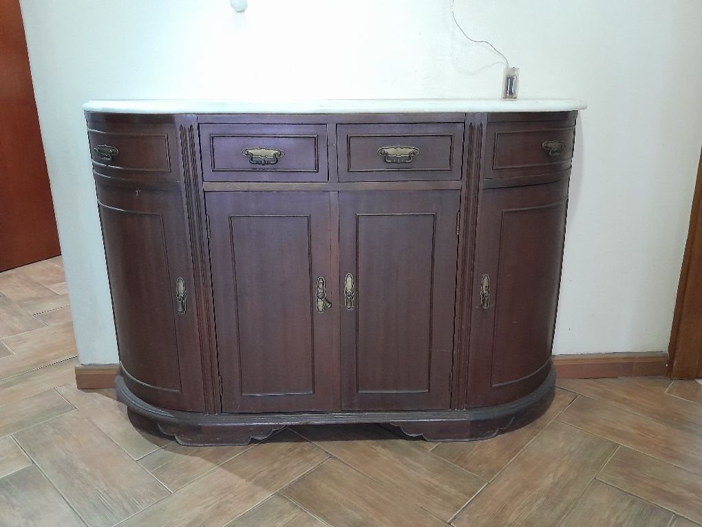Móvel sapateira com pedra mármore