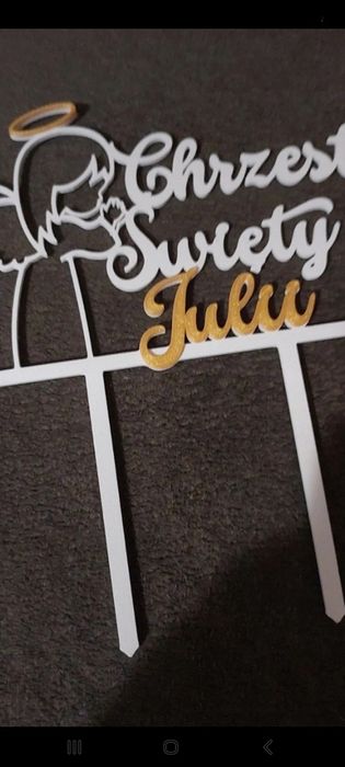 Topper na tort Chrzest święty Julii