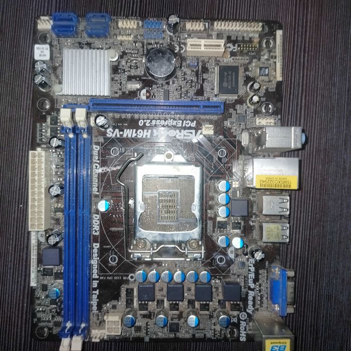 Материнська плата ASRock H61M-VS (s1155, Intel H61, PCI-Ex16) неробоча