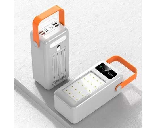 Power Box - корпус повербанку білий, 21шт 18650 з ліхтарем