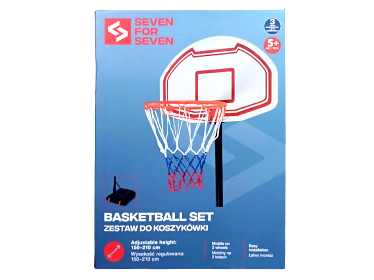 Zestaw do koszykówki - Kosz 150-210cm Seven for Seven