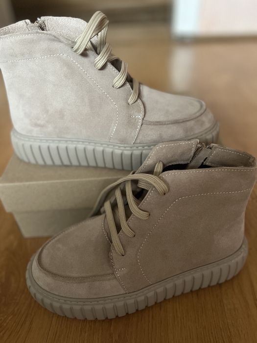 Черевики жіночі, сапоги замшеві 24,5 см