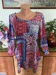Brand zwiewna luźna bluzka tunika etniczna bluzka boho M  L 38 40