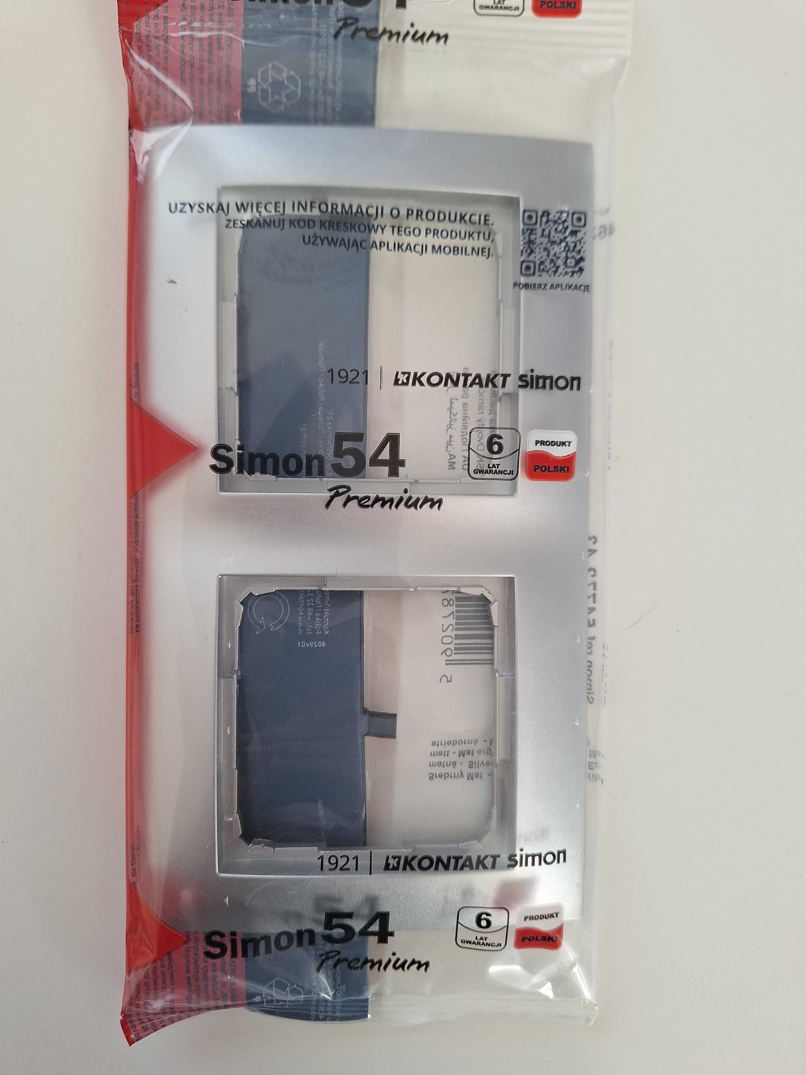 Ramka Simon 54 srebrna pojedyncza podwójna