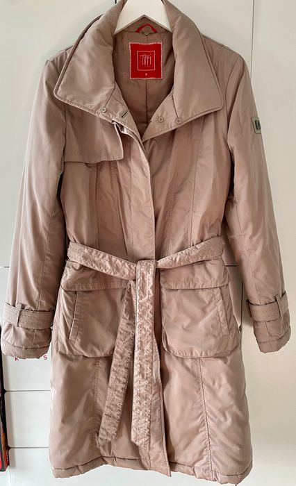 Tiffi płaszcz prochowiec ocieplany beż 36 S kurtka wiosenny/jesienny