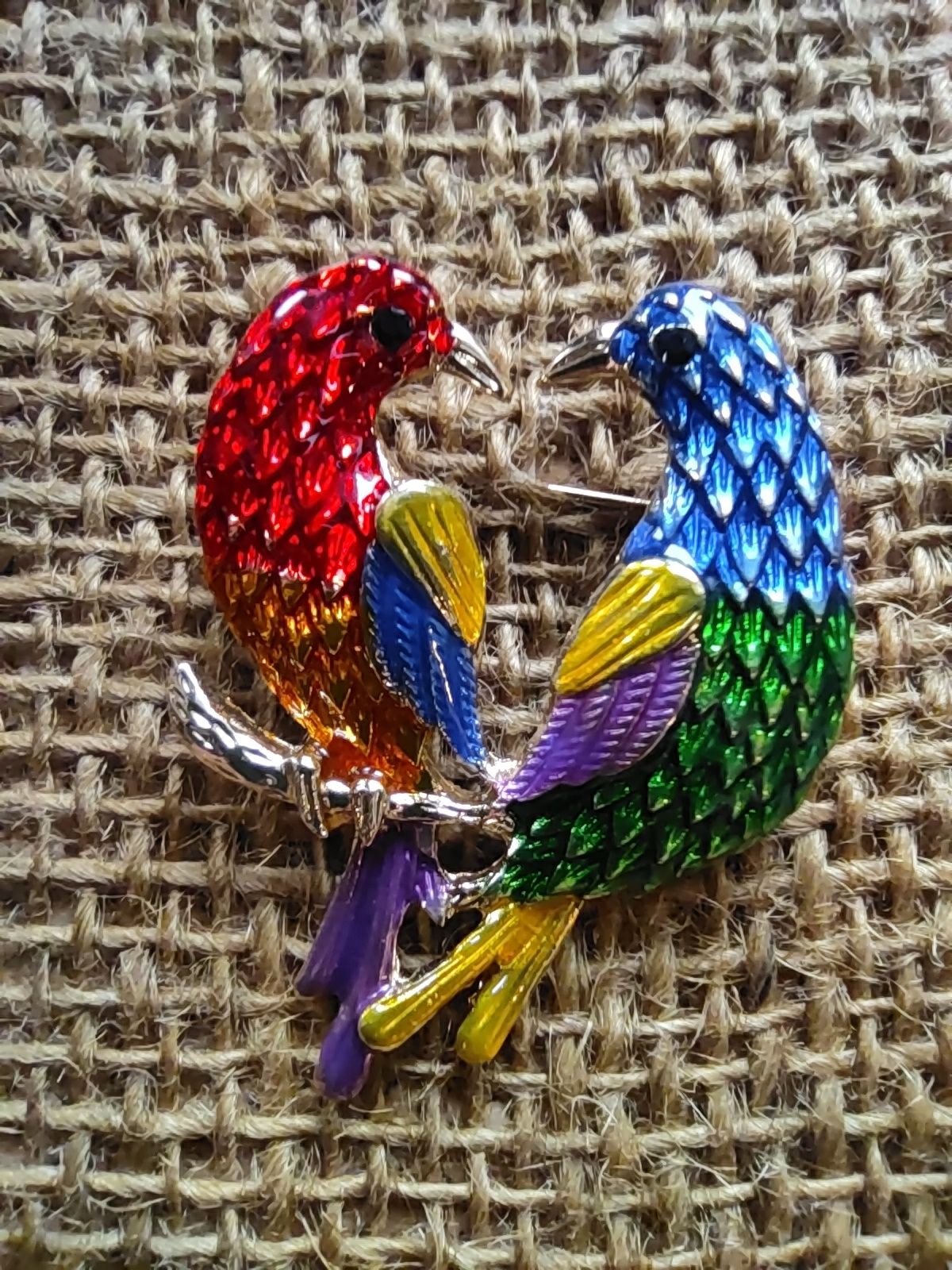 Broszka-Zakochane ptaszki z cyrkoniami prezent