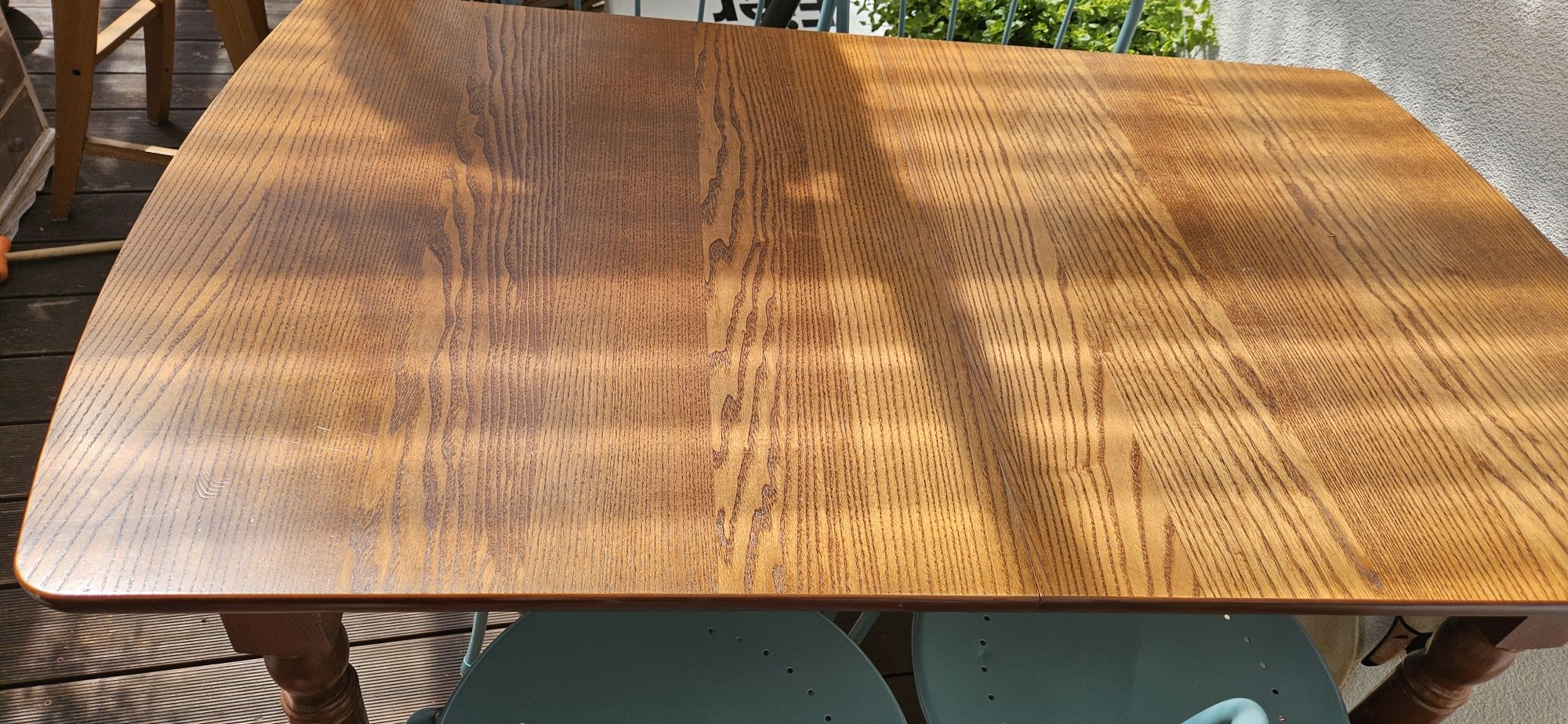 Drewniany piękny stół rozkładany 70x120+30 cm