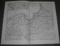 Polska - Prusy Wschodnie i Zachodnie   oryginalna XIX w. mapa