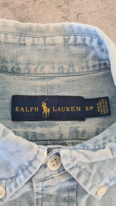 Koszula Polo Ralph Lauren. Jasny niebieski Błękitny jeansowa. S