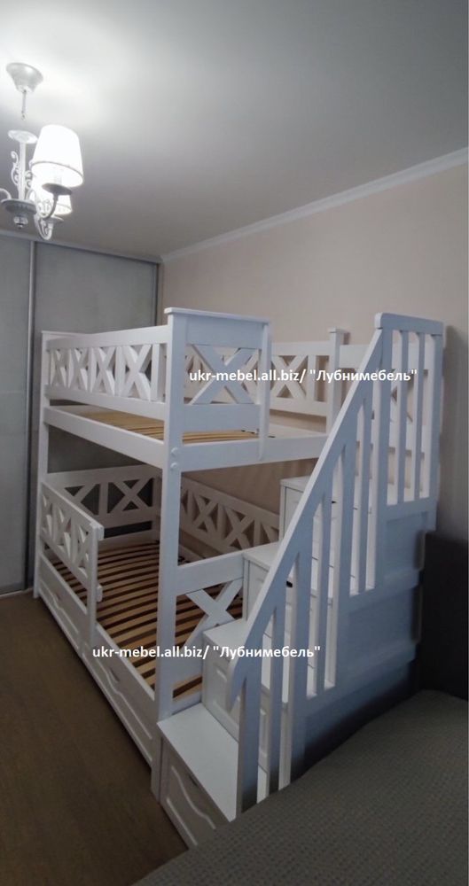 Двоярусне ,двоповерхове , ліжко Оскар, кровать двухъярусная деревянная