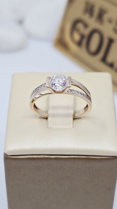 Złoty pierścionek próba 585 14k Używany