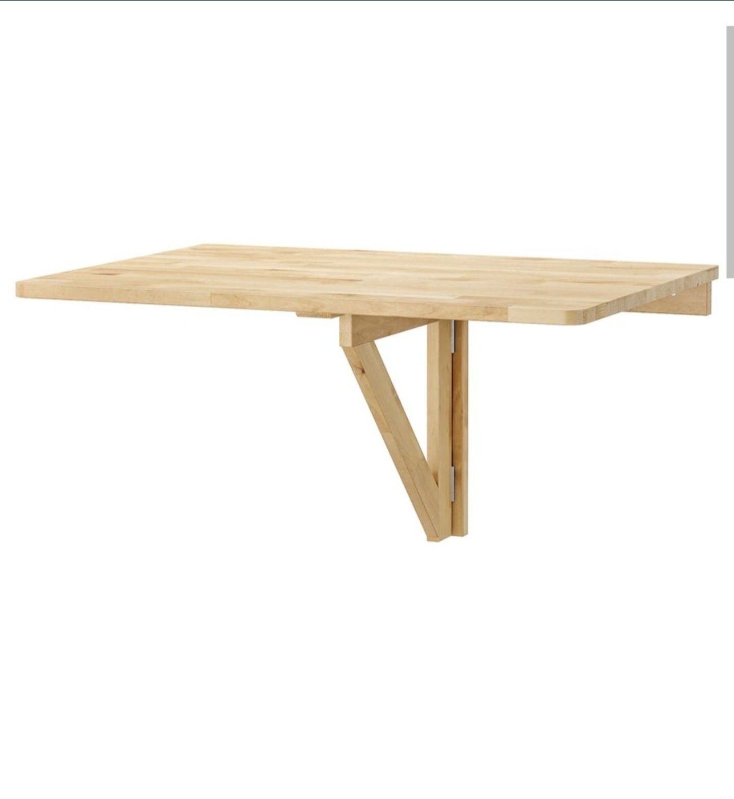 Banco alto c/encosto, dobrável, branco com mesa dobrável de parede.